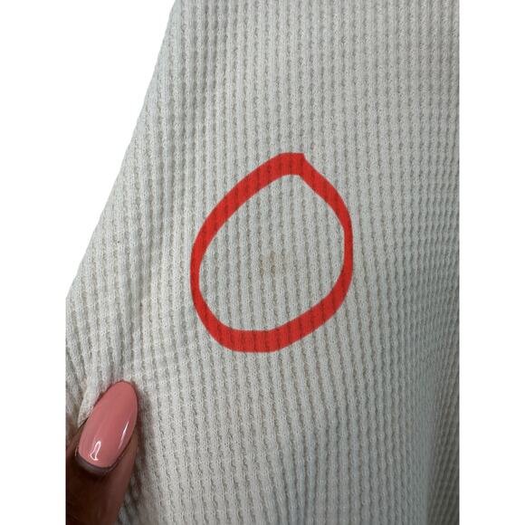 J. Jill Basic Relaxed Casual Ivory Waffle Knit Cowl Neck Long Sleeve Top Size XL - Picture 3 of 13